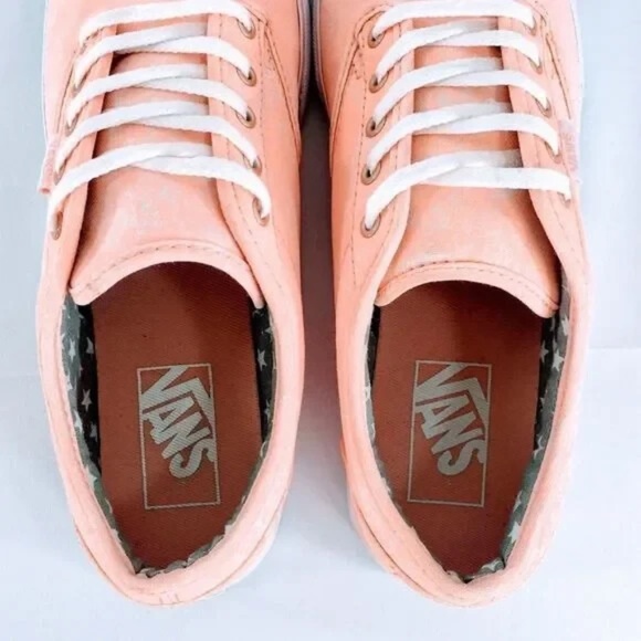 Vans Off the Wall Women Canvas Sneakers (TC9R) Classic C&L Era 59 in Peach Sz 8 - Picture 7 of 12